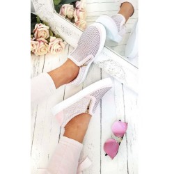 Pink slip on embellished...